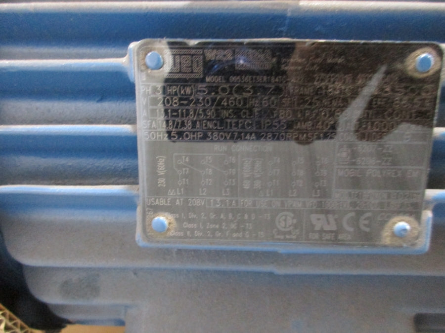 GOULDS PUMPS 3171 208-230/460V 13.1-11.8/5.90A 225PSI 1X1.5-6 NSNP