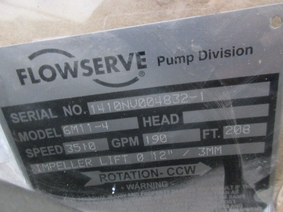 FLOWSERVE VTP-29074 BRONZE IMPELLERS SZ 3.5 COLUMN X 1 SHAFT MODEL: 6MEE NSNP