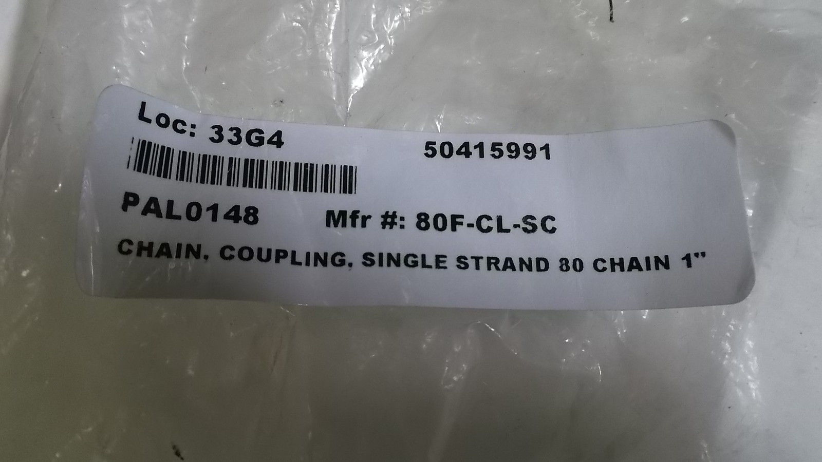 CHAIN COUPLING, SINGLE STRAND 80 CHAIN 1" 80F-CL-SC NSNP