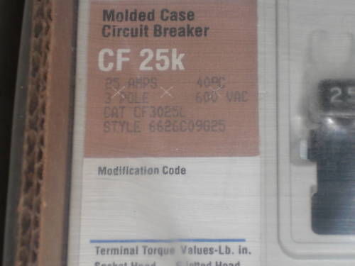 CHALLENGER CF3025L CIRCUIT BREAKER 25A *NEW IN BOX*
