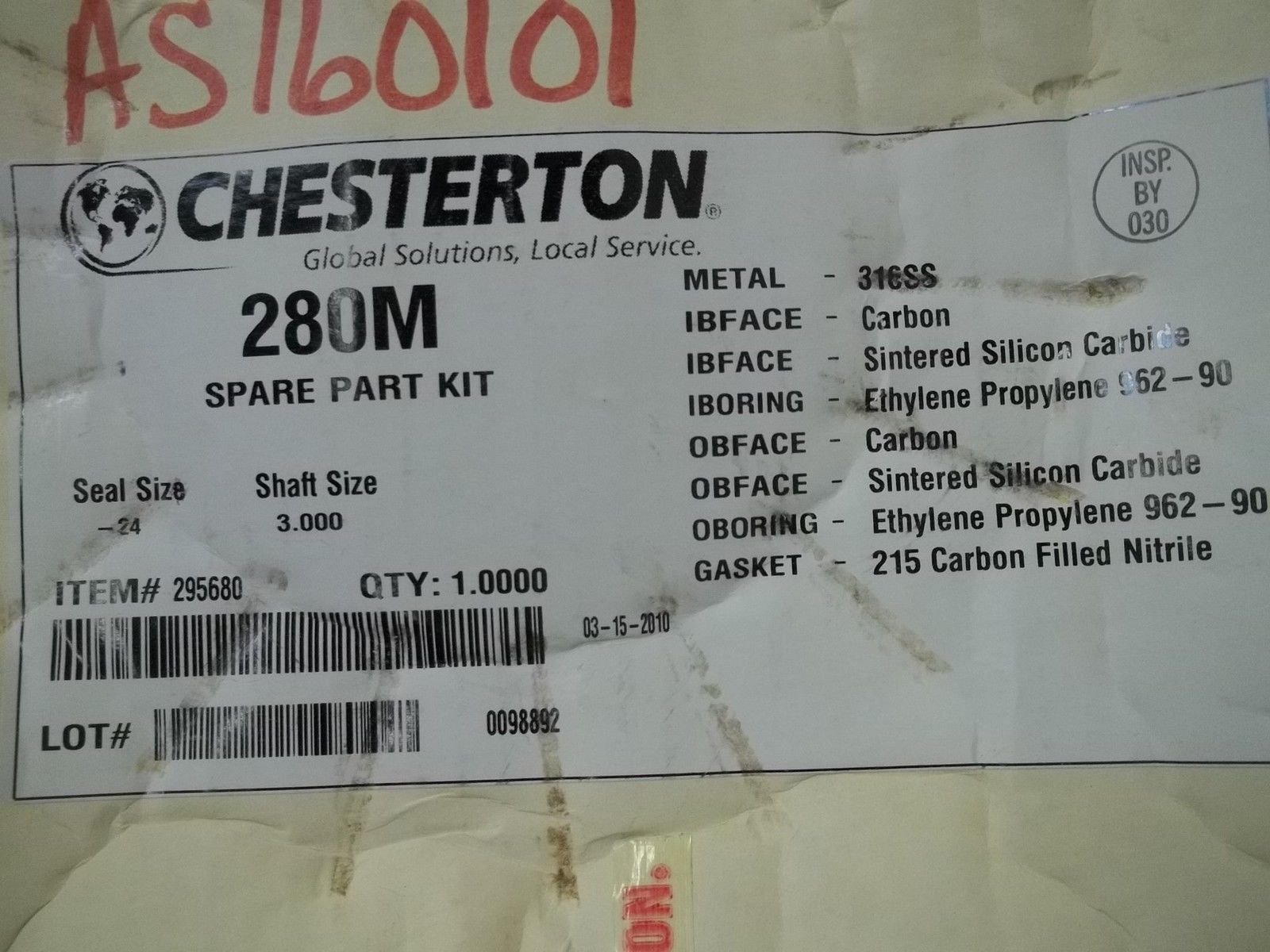 CHESTERTRON 280M SPARE PART KIT *FACTORY SEALED*