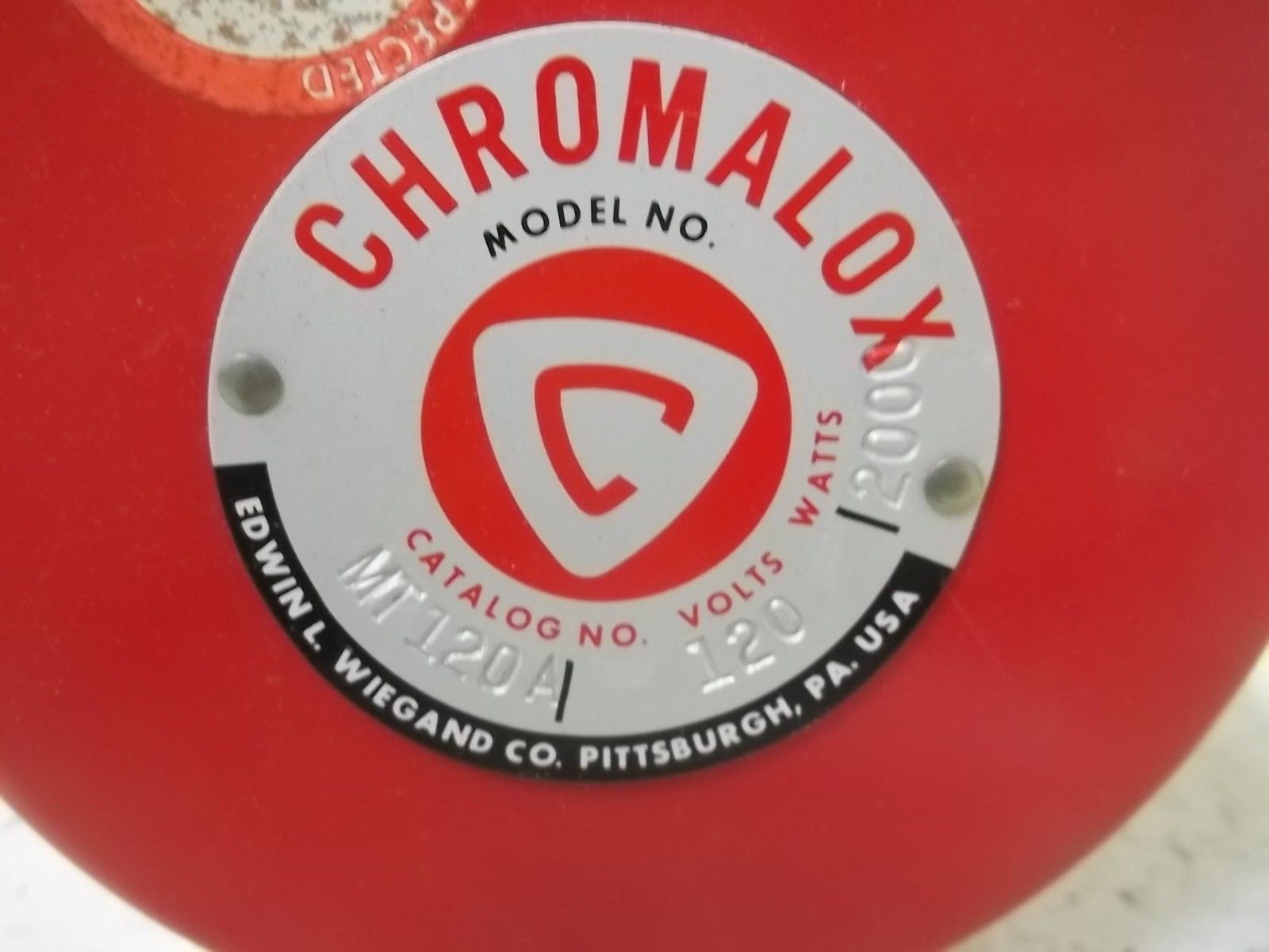 CHROMALOX MT-120A HEATER 120V 2000WATTS NSMP