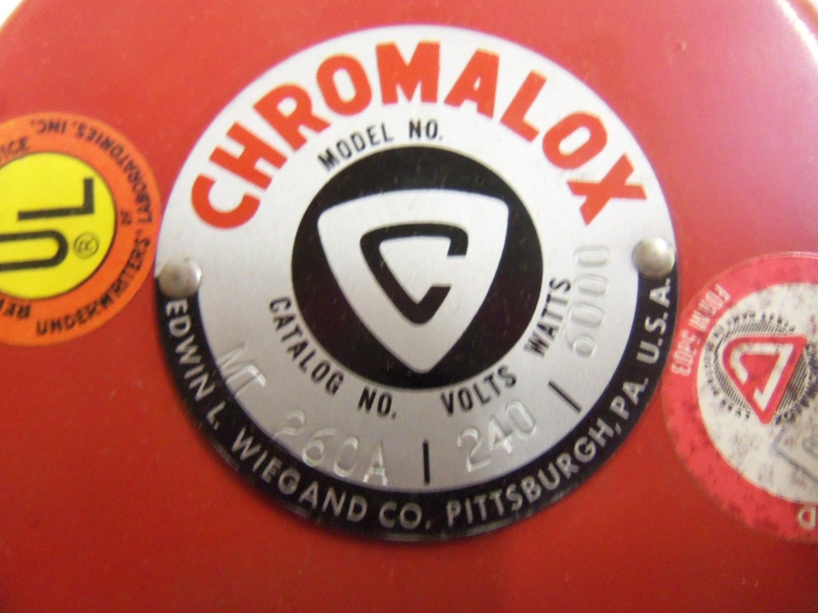 CHROMALOX MT-260A HEATER UNMP