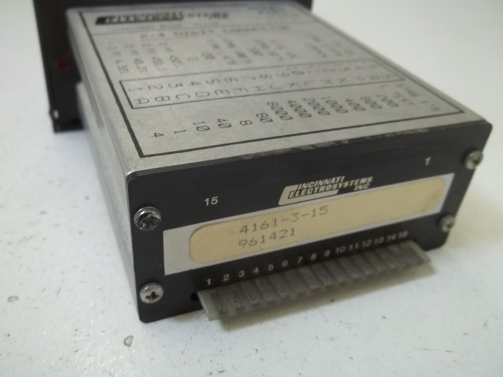 CINCINNATI ELECTROSYSTEMS 4161-3-15 SEGMENT DISPLAY UNMP