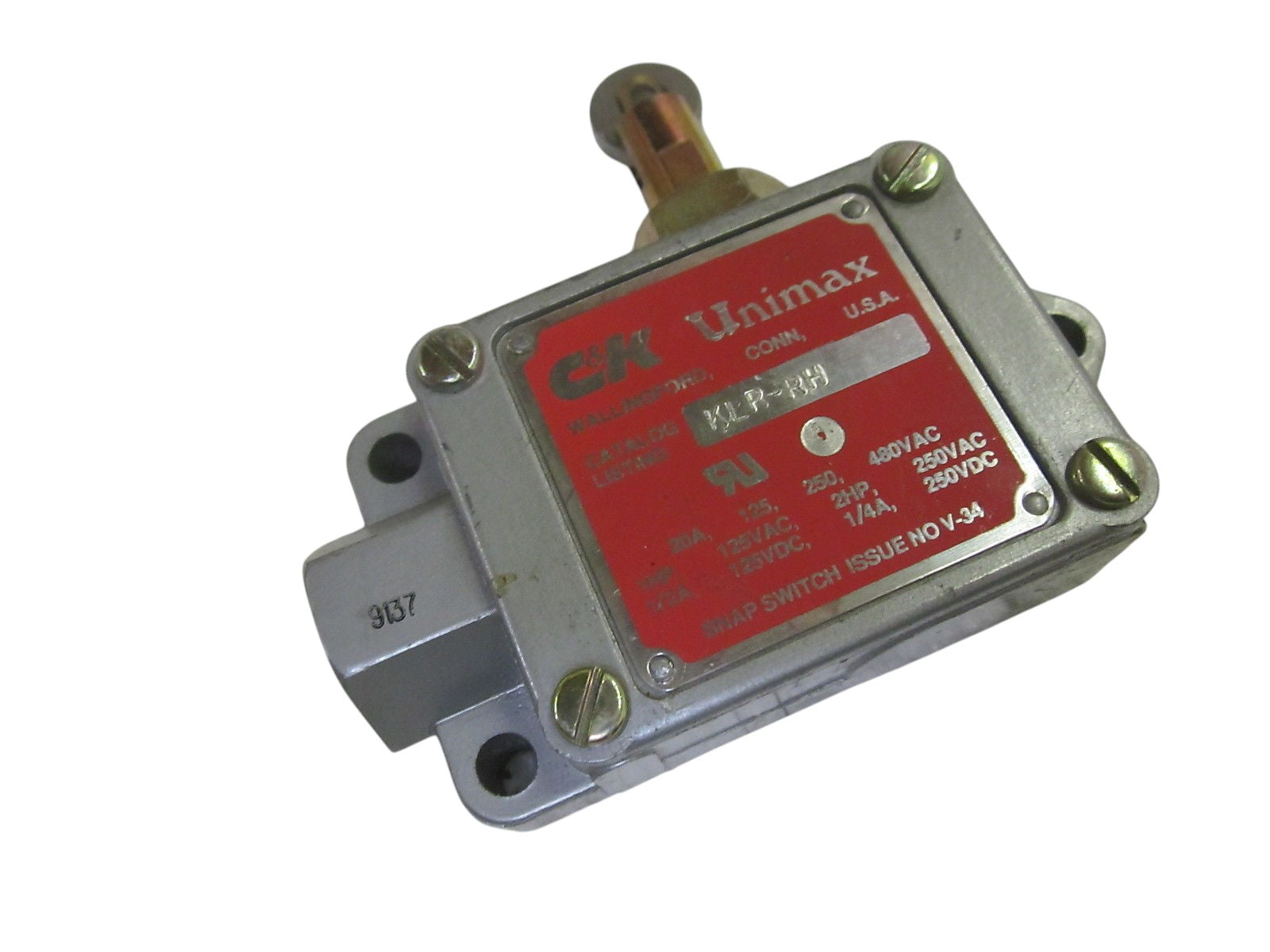 C&K UNIMAX KLR-RH LIMIT SWITCH 250V UNMP
