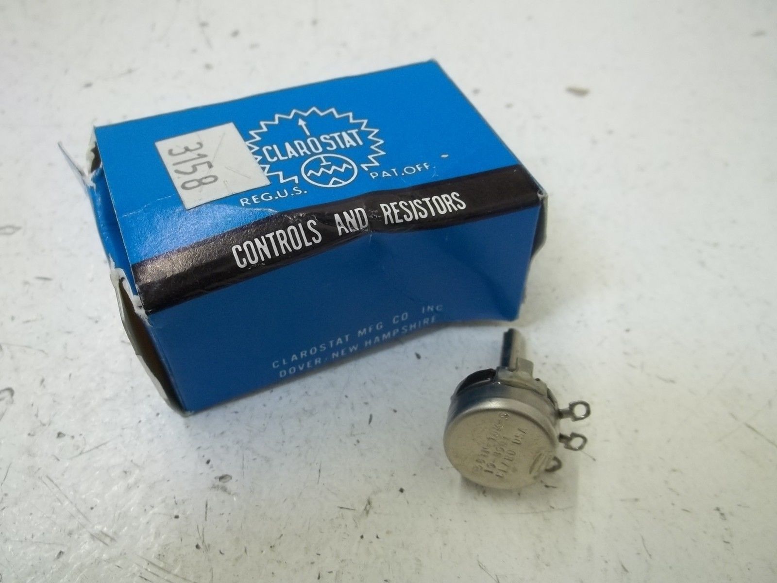 CLAROSTAT 381-N POTENTIOMETER 10000 OHMS NSMP