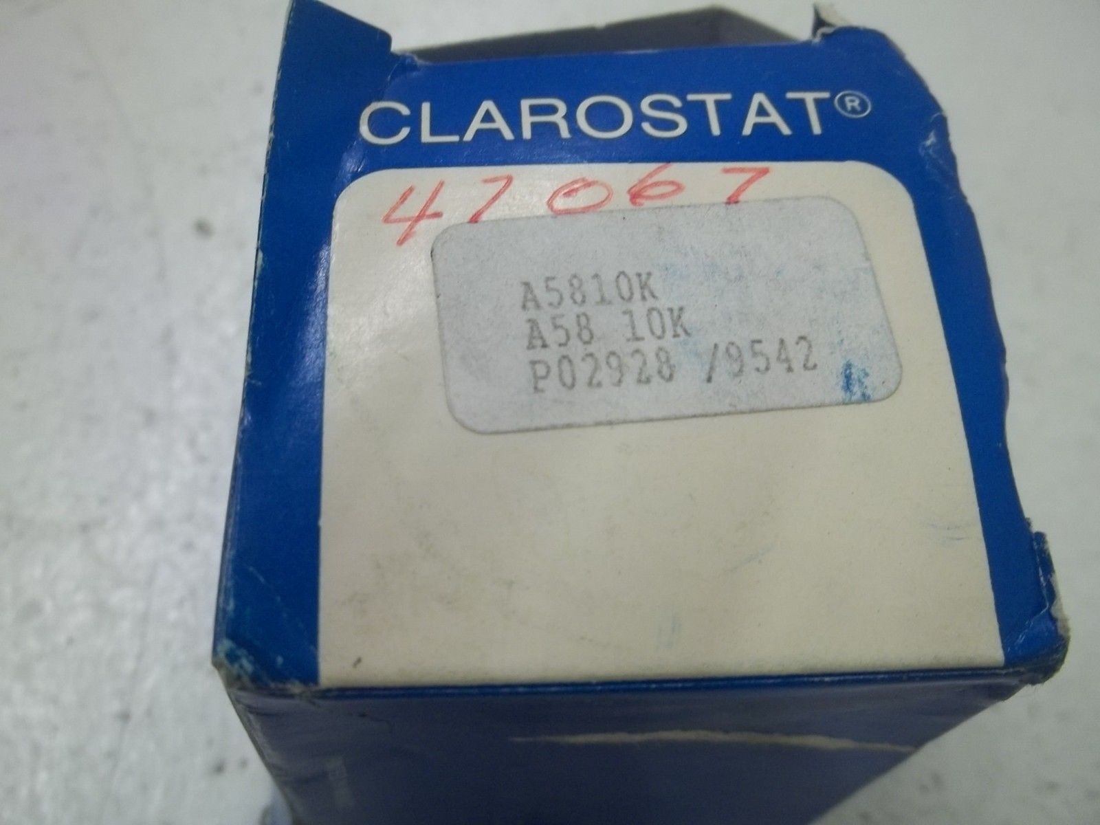 CLAROSTAT A5810K POTENTIOMETER NSMP