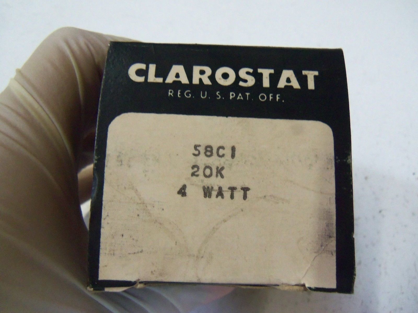 CLAROSTAT POTENTIOMETER 58C120K 4 WATT (BLACK BOX) NSMP