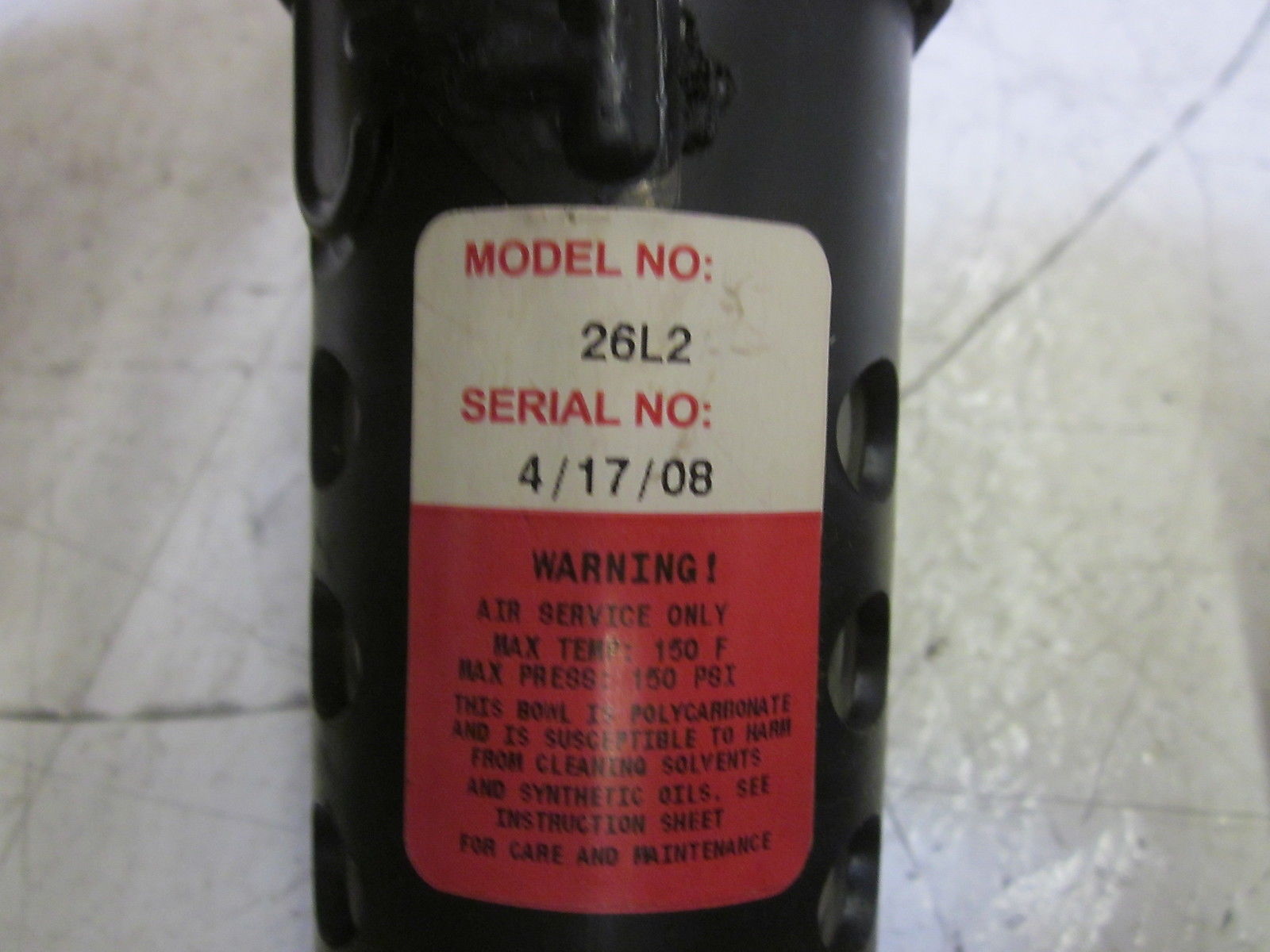 COILHOUSE PNEUMATICS 26L2 LUBRICATOR 1/4"150PSI NSNP