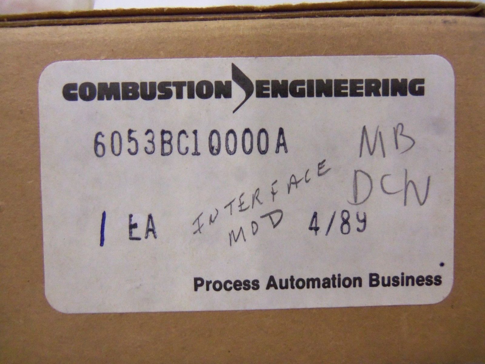 COMBUSTION ENGINEERING INTERFACE MODULE 6053BC10000A NSMP