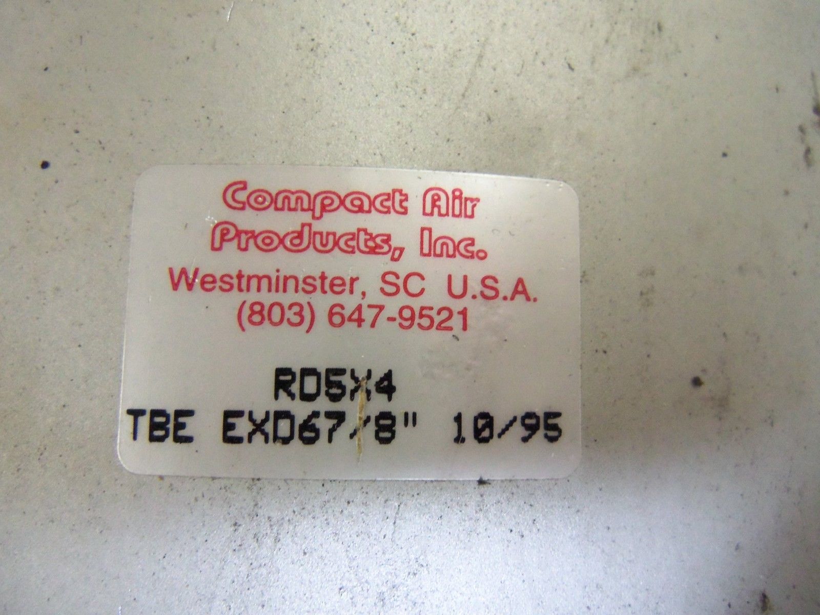 COMPACT AIR RD5X4 STROKE DOUBLE ACTING CYLINDER UNMP