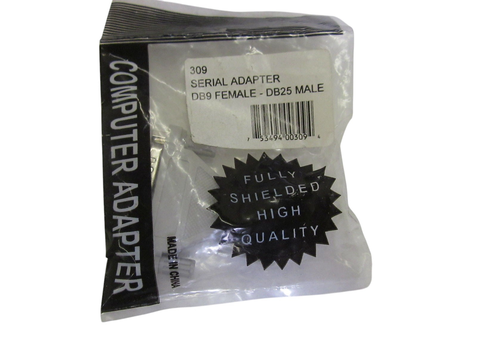COMPUTER ADAPTER 309 SERIAL ADAPTER DB9 FEMALE-DB25 MALE NSMP