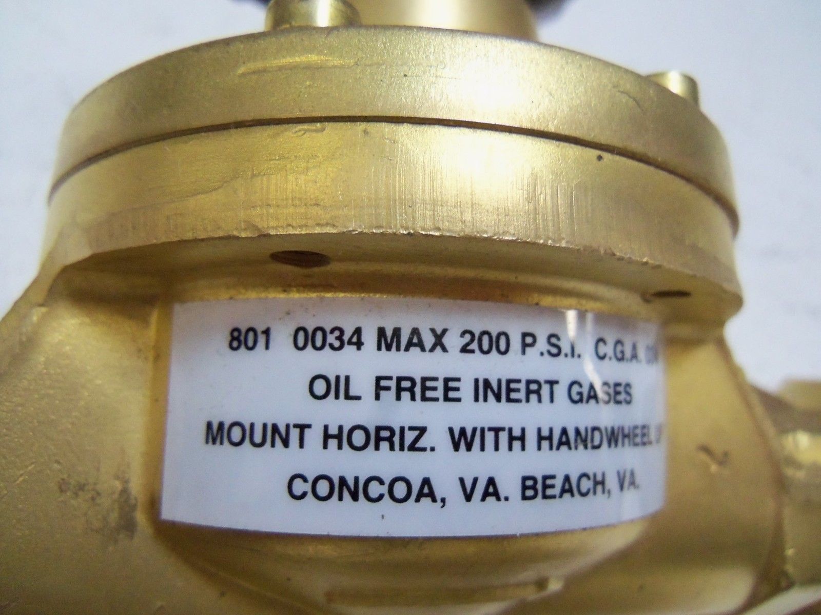CONCOA 801-0034 REGULATOR VALVE UNMP