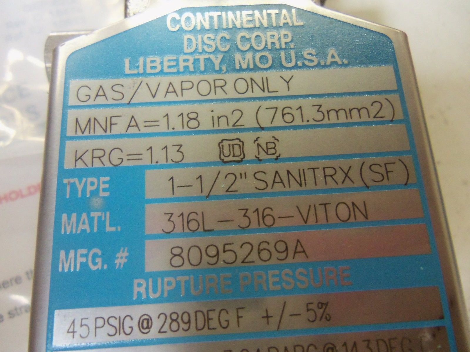 CONTINENTAL DISC 8095269A NSMP