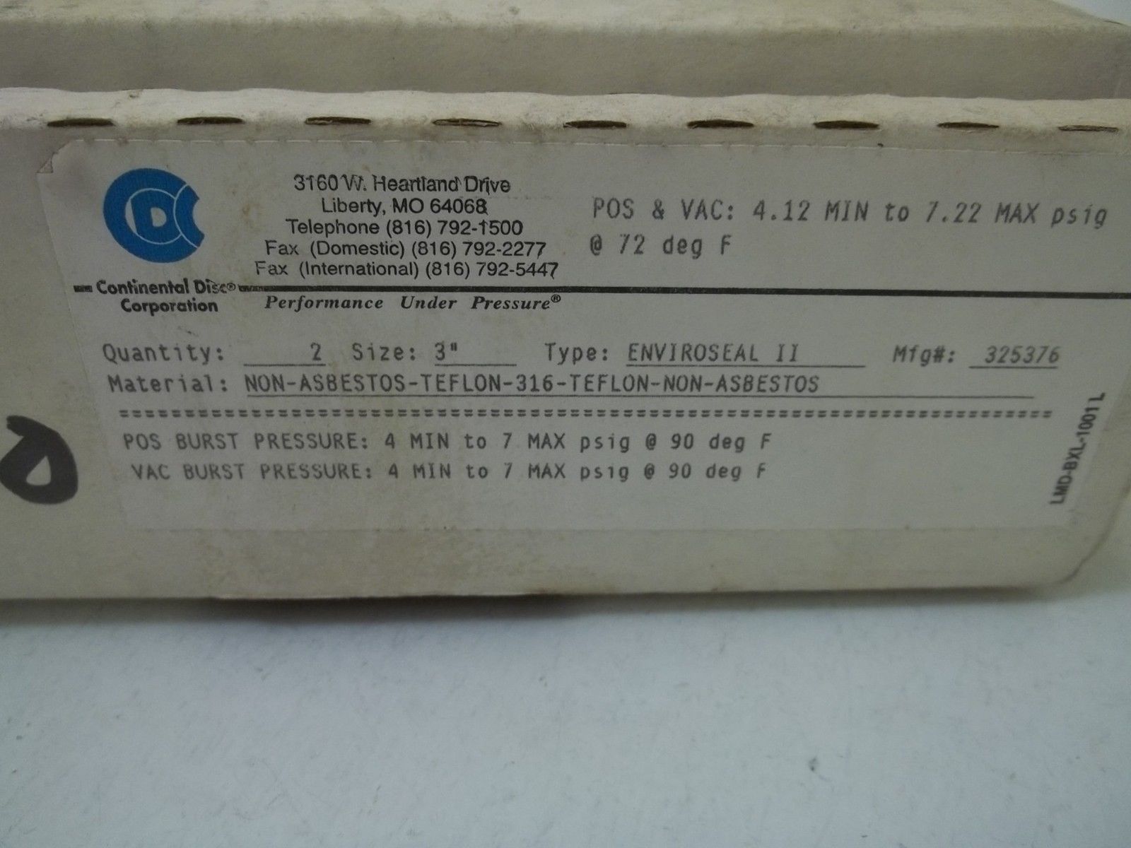 CONTINENTAL DISC 3"  NSMP
