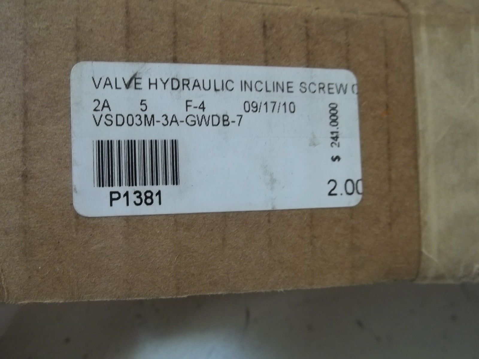 CONTINENTAL HYDRAULICS  VSD03M-3A-GWDB-70L-B  CONTROL VALVENSMP