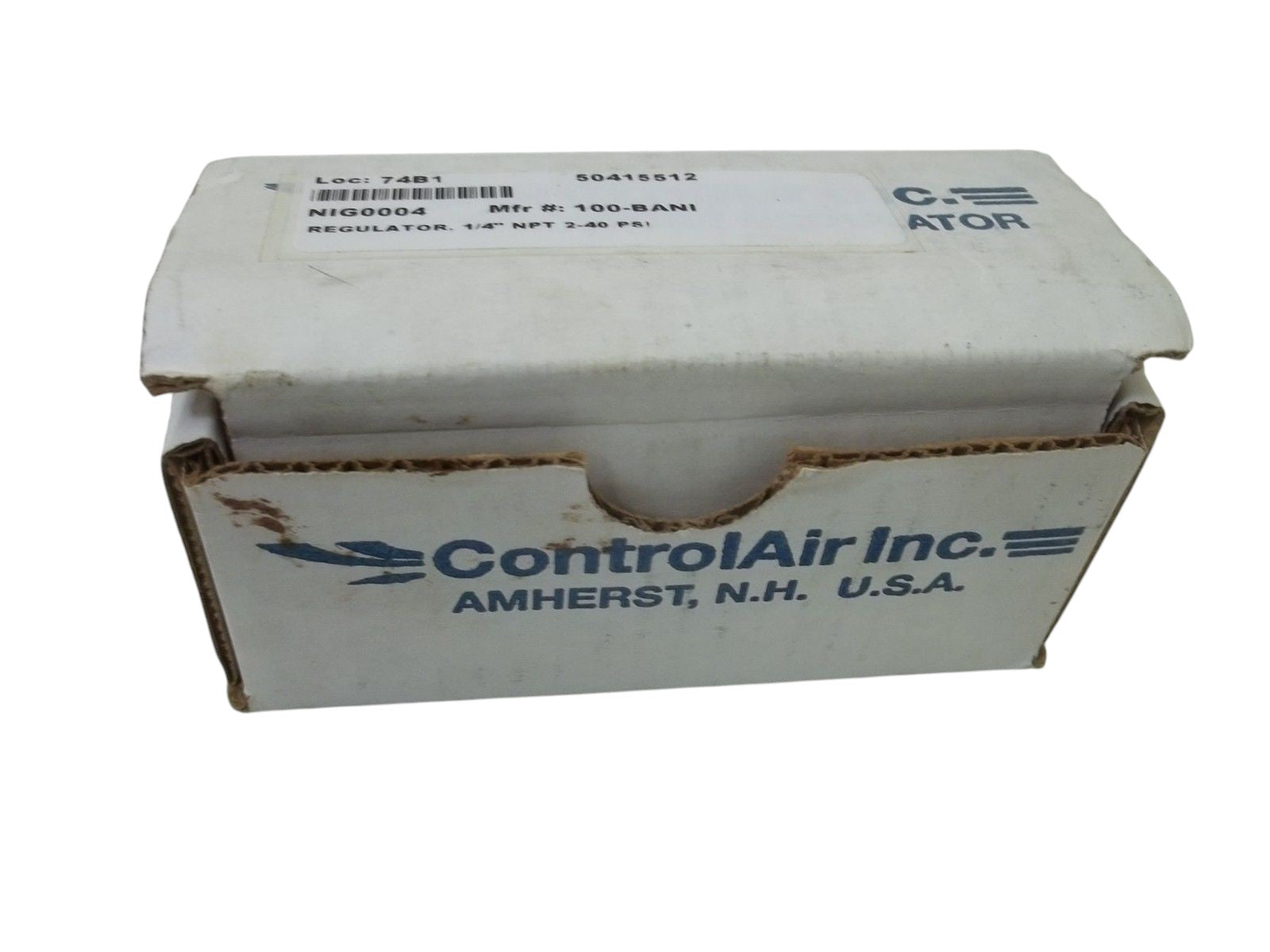 CONTROL AIR INC. 100-BANI 1/4" NPT REGULATOR 2-40 PSI NSMP
