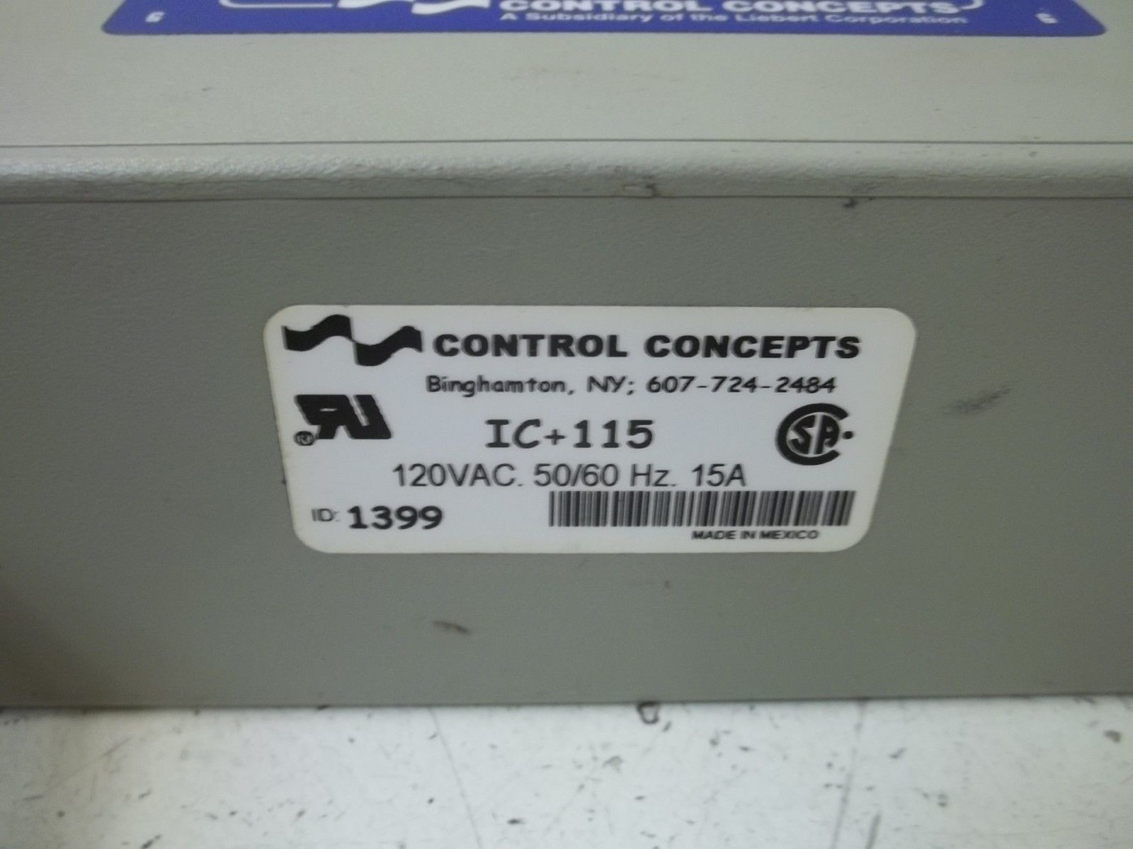 CONTROL CONCEPTS IC+115 (AS PICTURED) UNMP