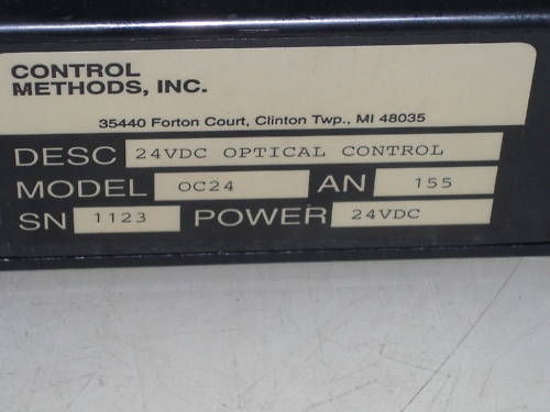 CONTROL METHODS OC24 OPTICAL CONTROL NSNP