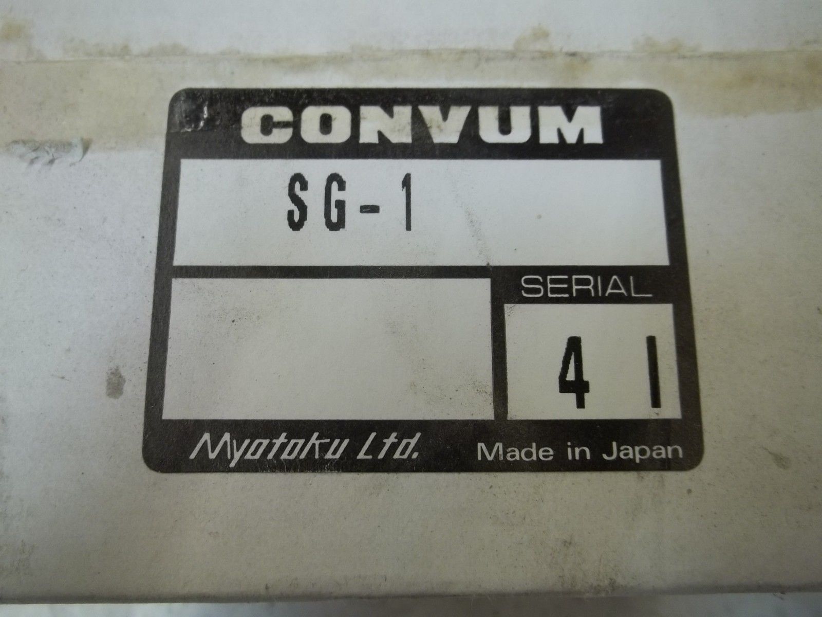 CONVUM MYOTOKU SG-1 PRESSURE GAUGE 76-0 NSMP