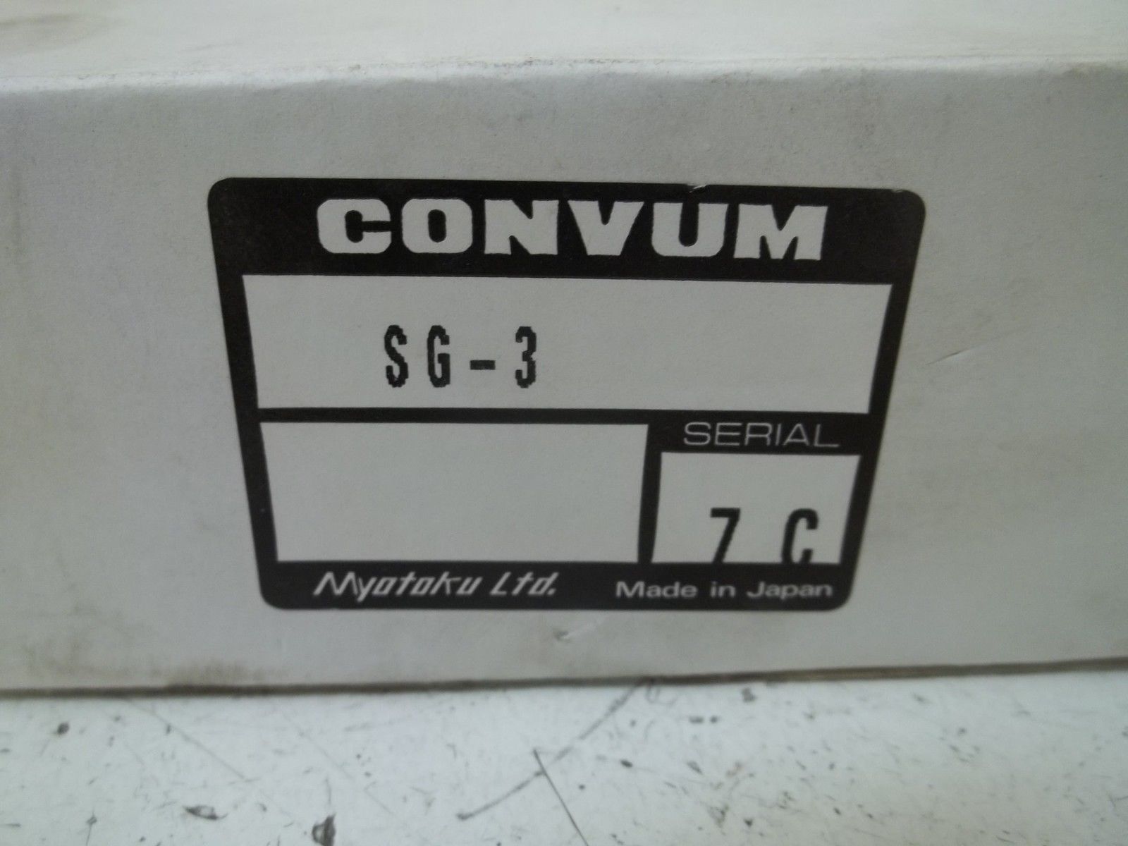 CONVUM MYOTOKU SG-3 PRESSURE GAUGE -0.1 - 0 NSMP