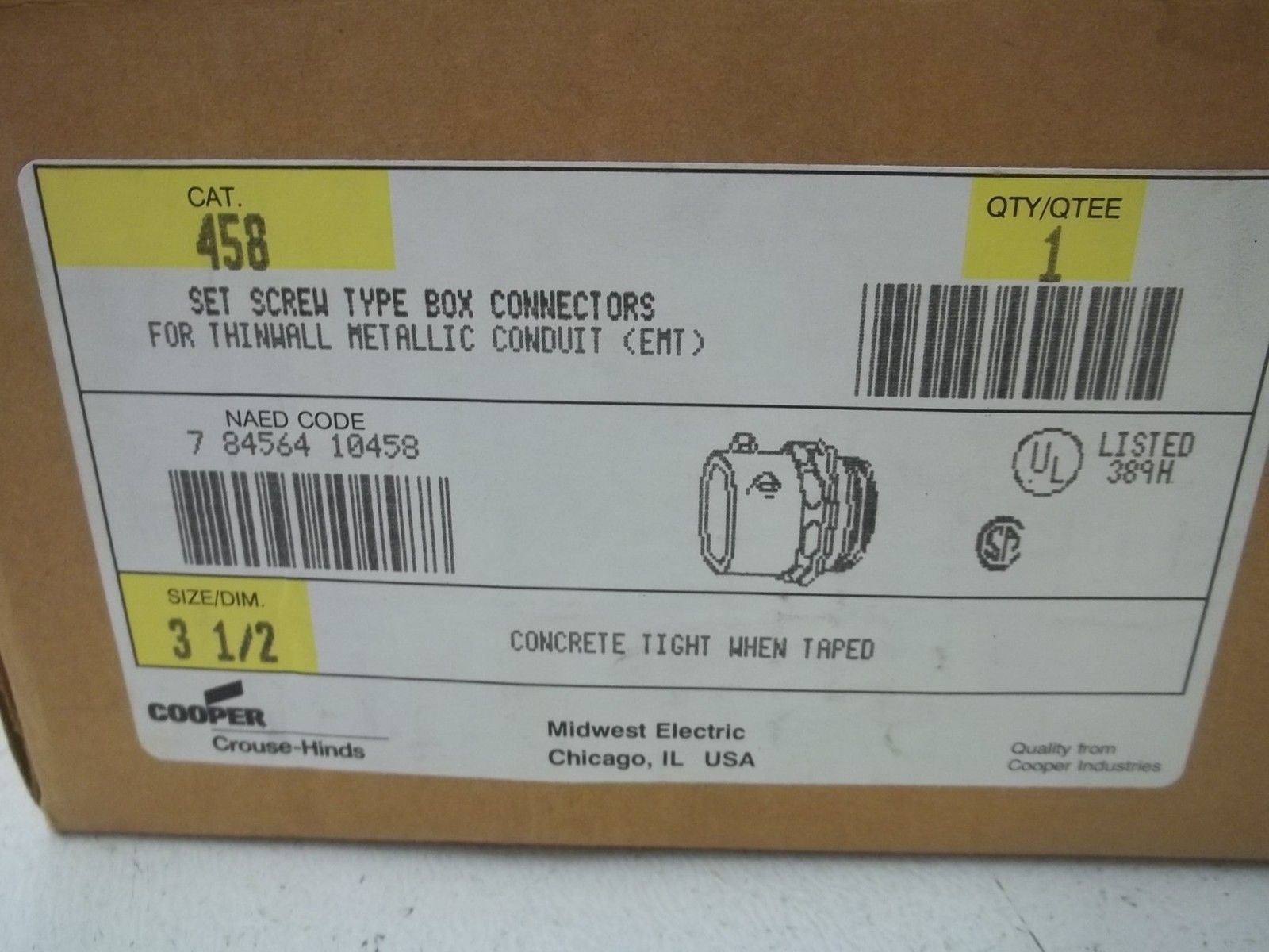 COOPER 458 3-1/2" CONNECTOR NSMP