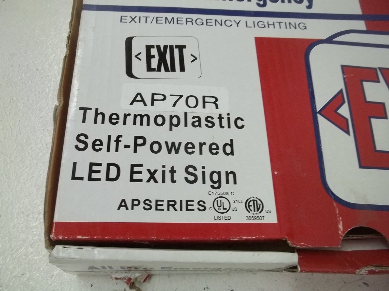 COOPER AP70R EXIT SIGN 120/277V (AS PICTURED) *NEW IN BOX*
