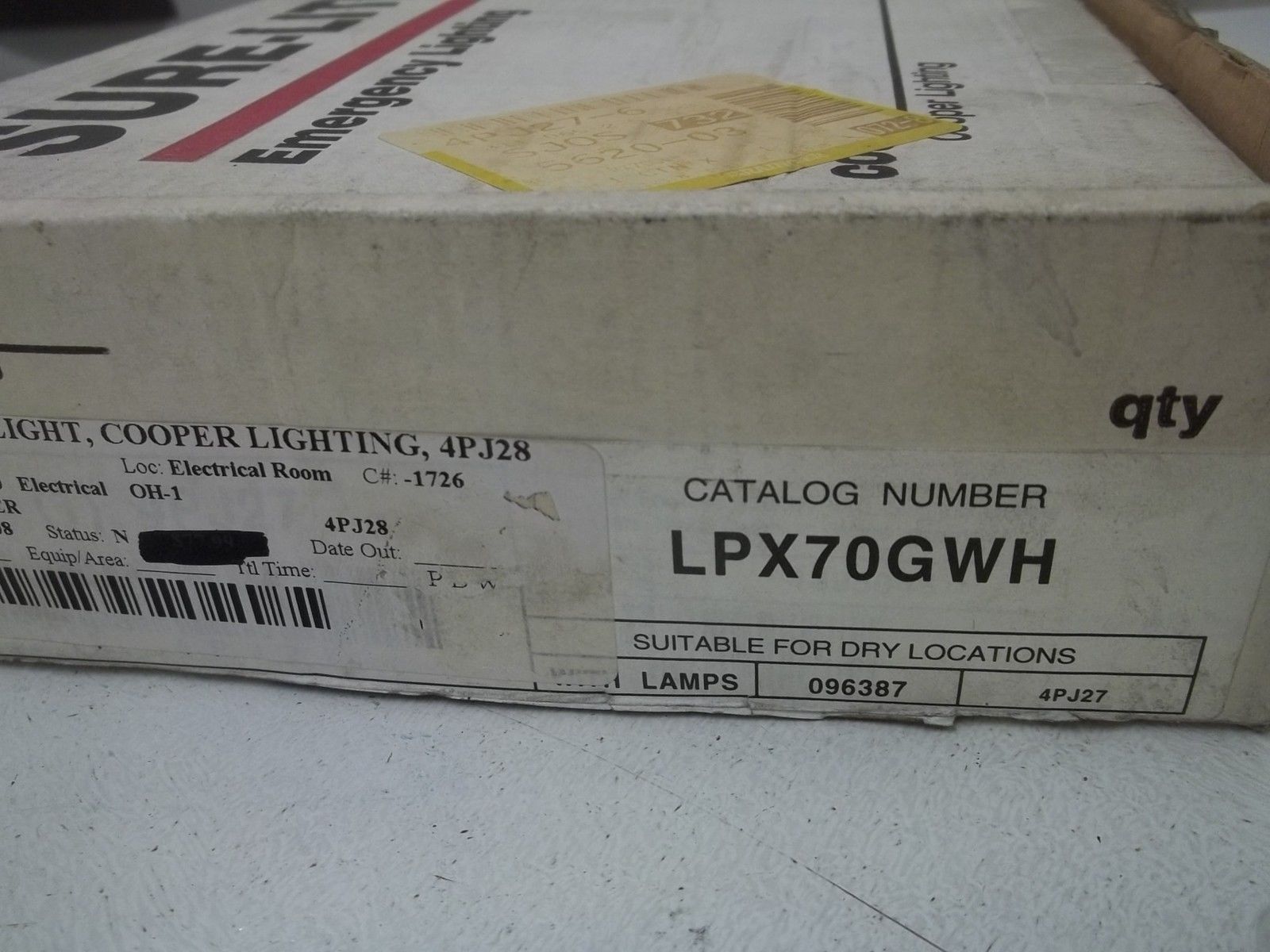 COOPER LPX70GWH EMERGENCY EXIT SIGN *NEW IN BOX*