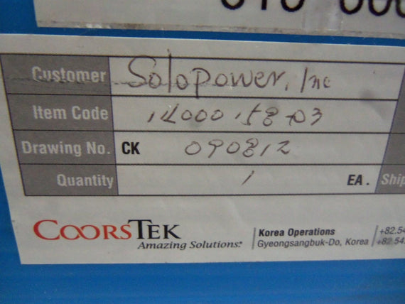 COORSTEK 14000158-03 *NEW IN BOX*