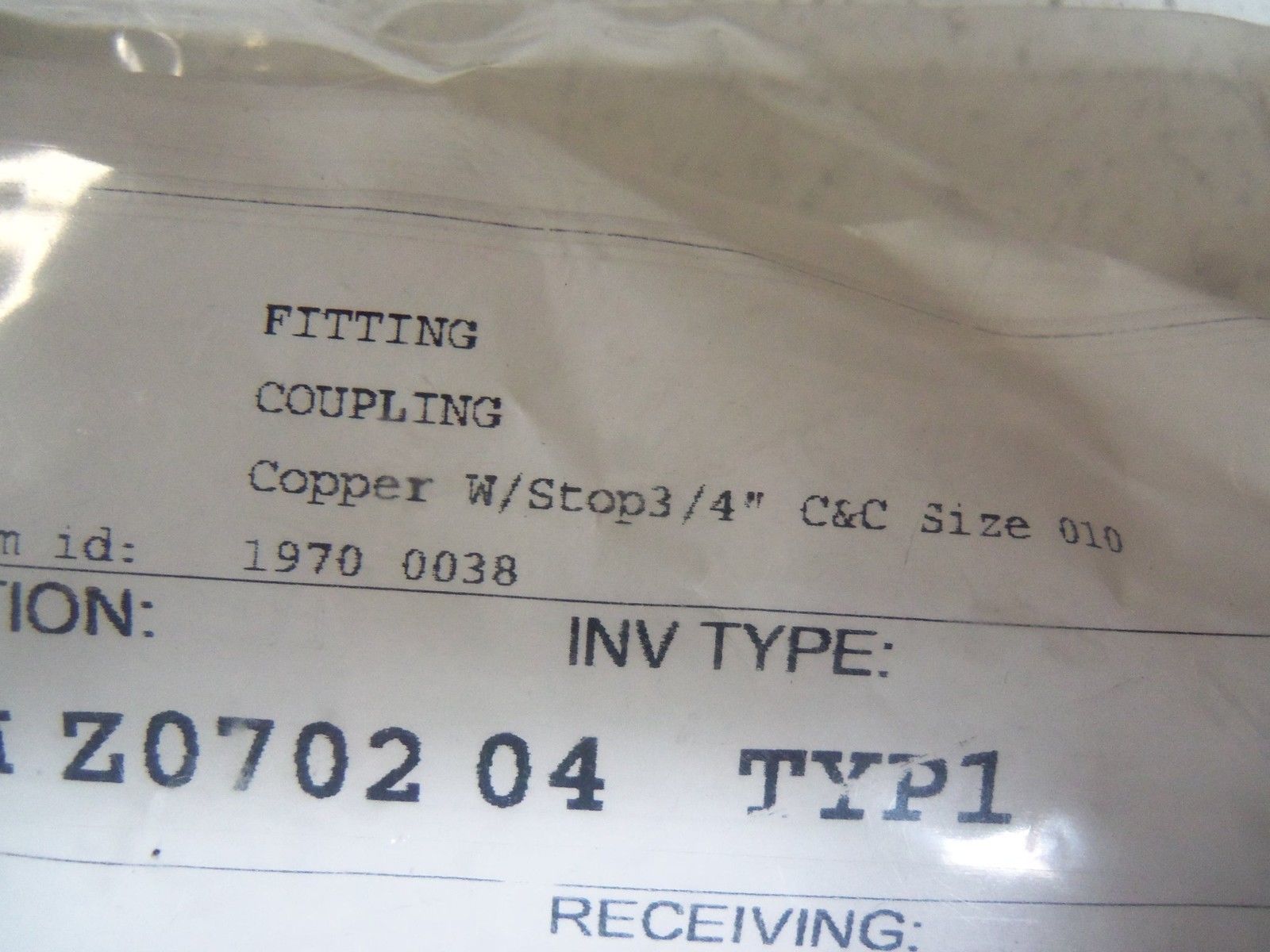 COPPER W/ STOP 3/4" FITTING 1970-0038 NSNP
