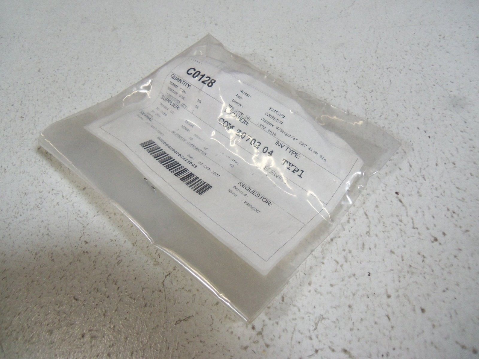 COPPER W/ STOP 3/4" FITTING 1970-0038 NSNP