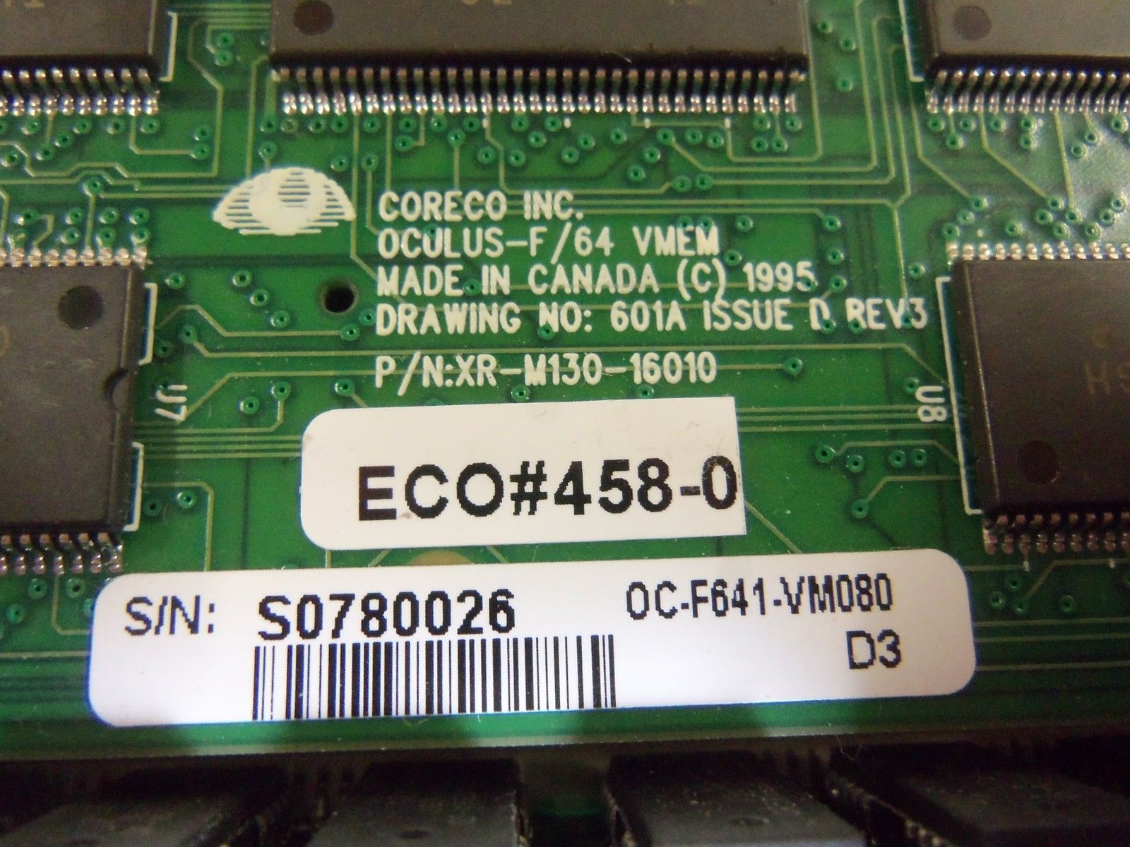 CORECO XR-M130-16010 CIRCUIT BOARD NSNP