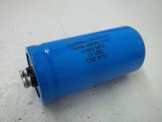 CORNELL DUBILIER FAHM65000-15-B3 CAPACITOR 15VDC *NEW IN BOX*