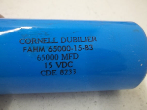 CORNELL DUBILIER FAHM65000-15-B3 CAPACITOR 15VDC *NEW IN BOX*