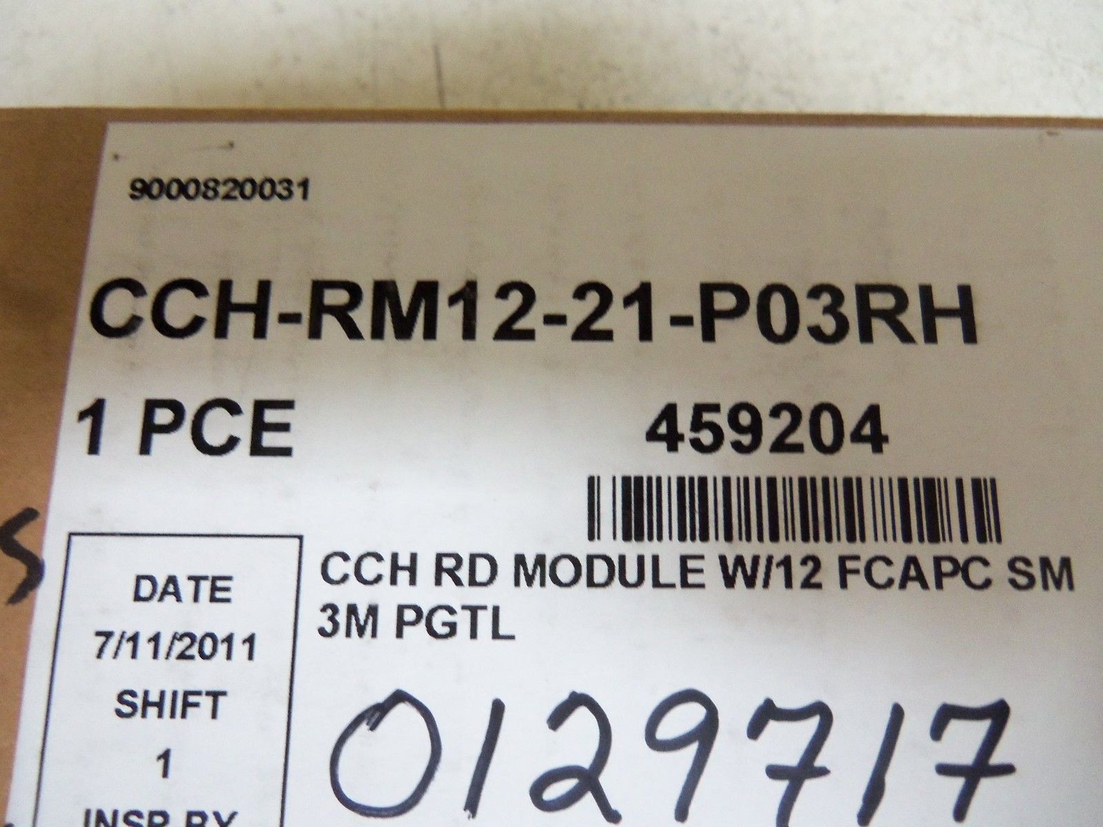 CORNING CCH-RM12-21-P03RH CONNECTOR HOUSING NSMP