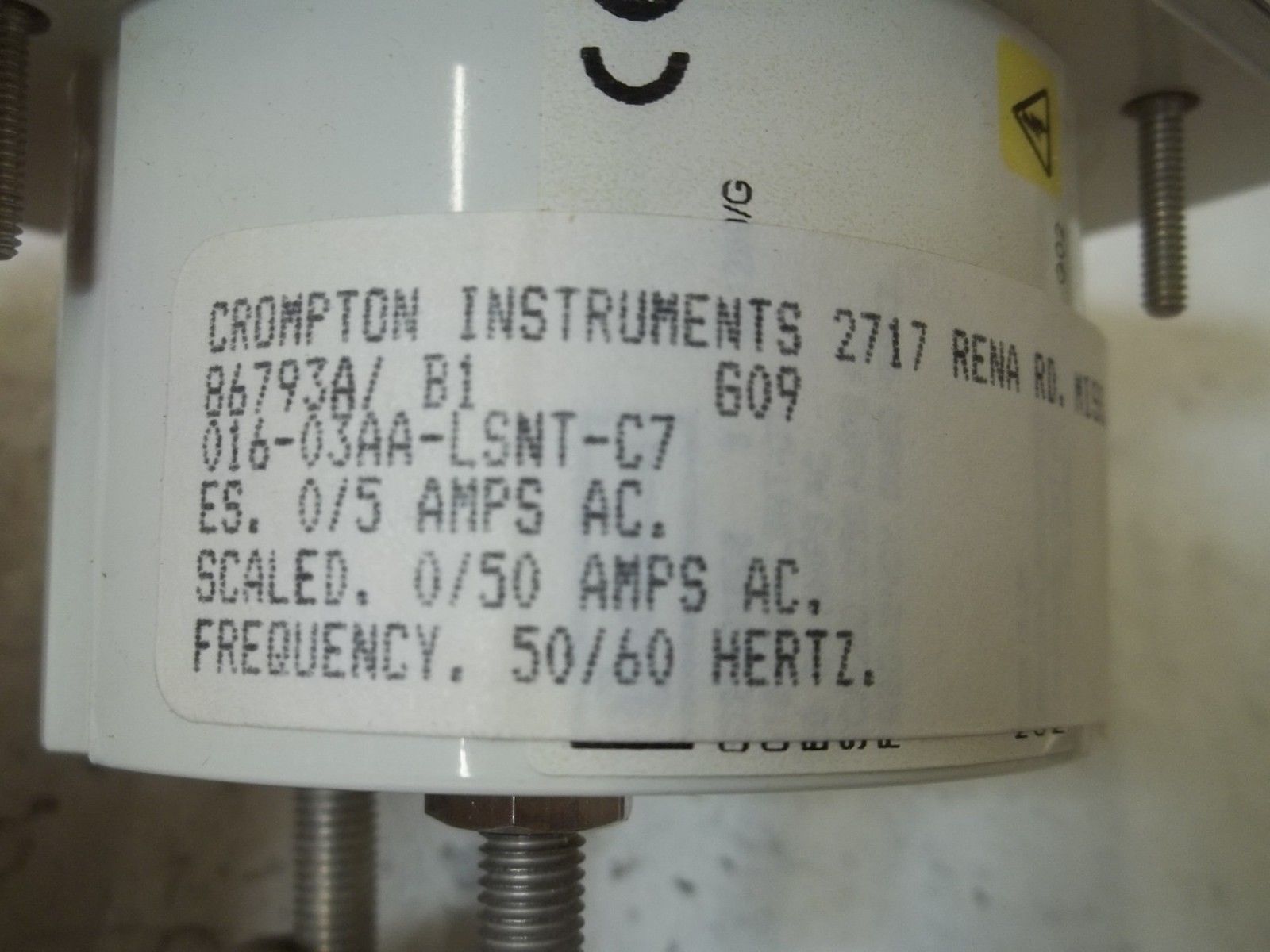 CROMPTON 016-03AA-LSNT-C7 A-C AMPERES 0-50 NSMP
