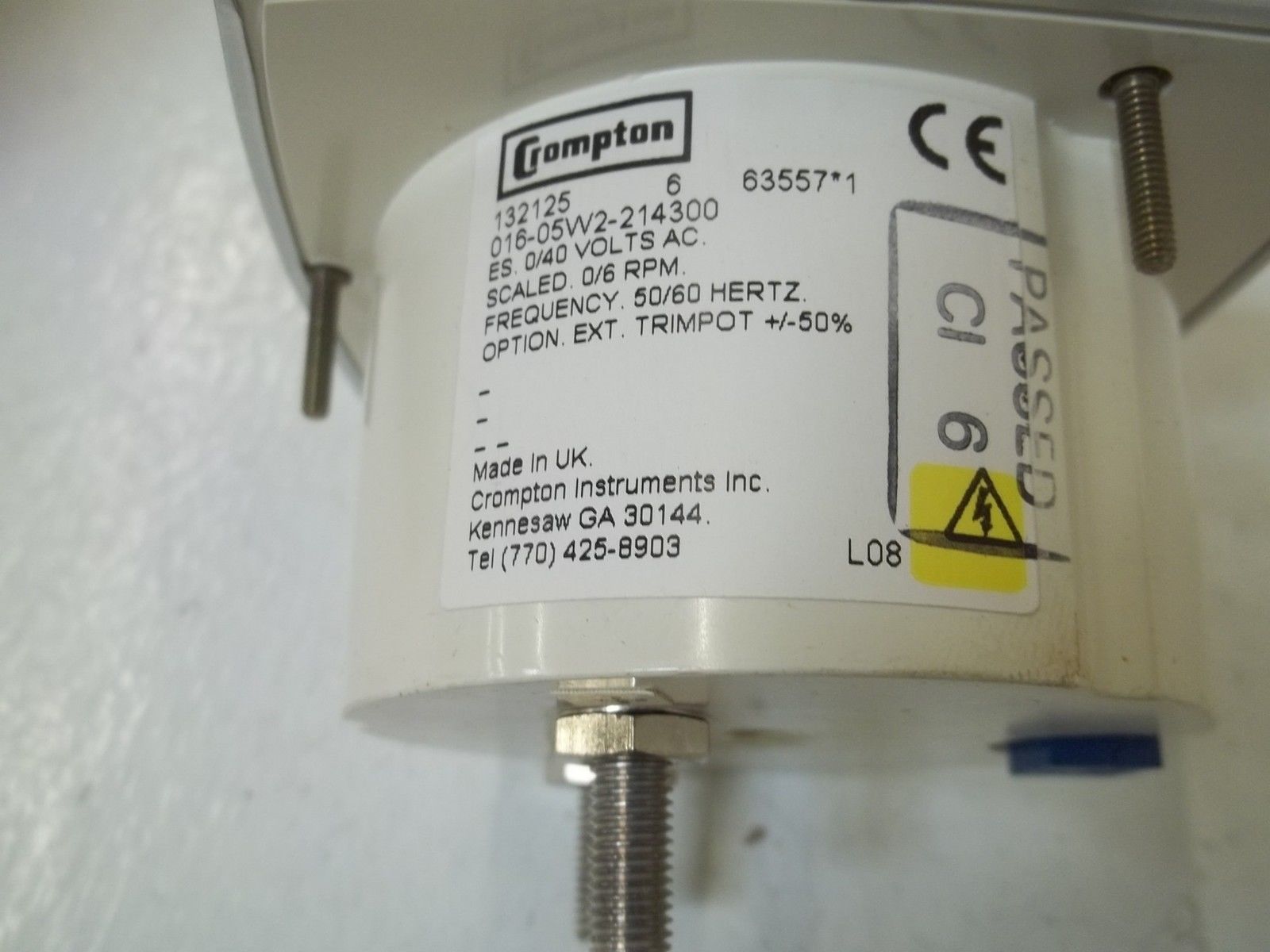 CROMPTON 016-05W2-214300 PANEL METER NSMP