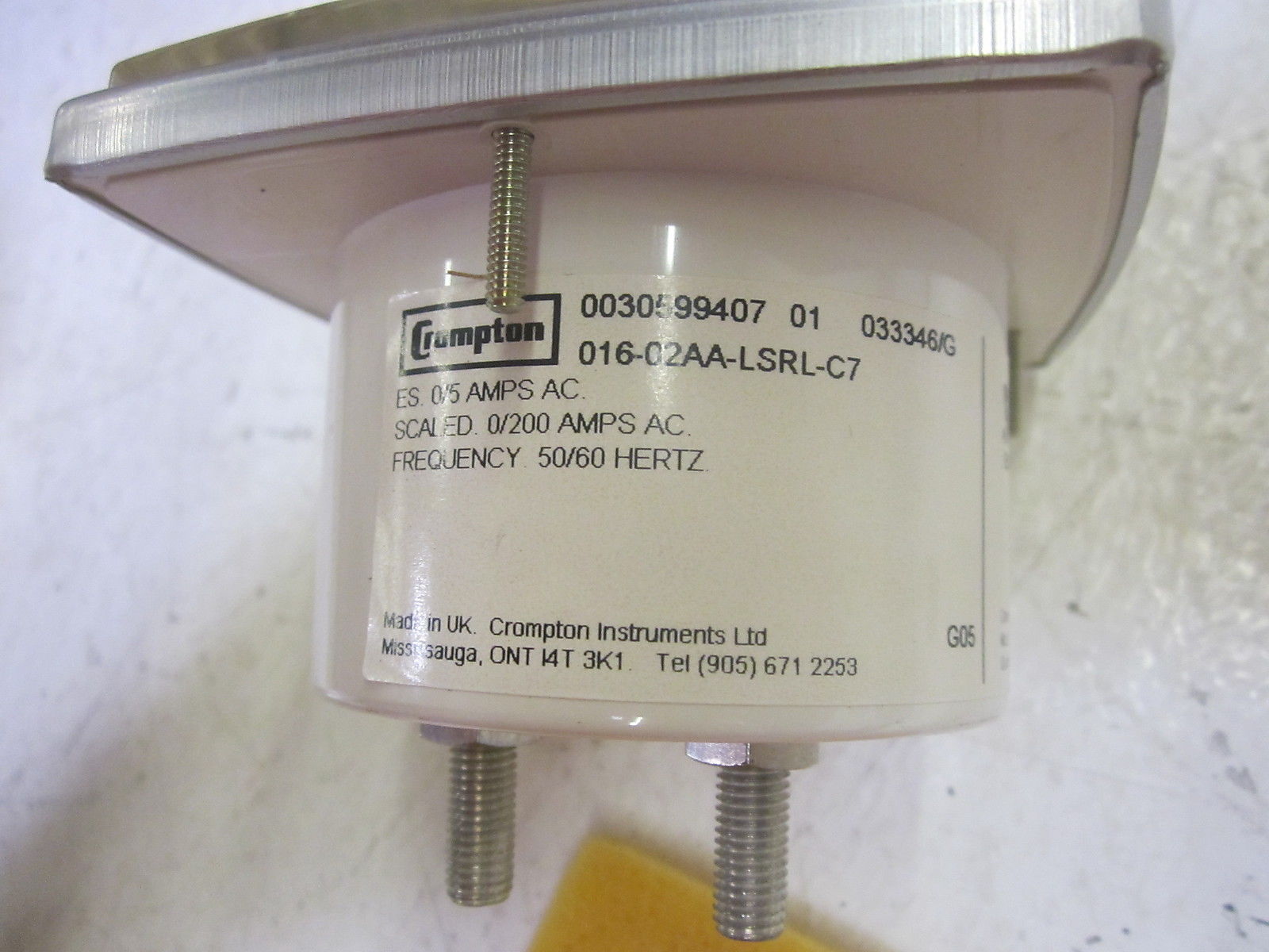 CROMPTON 061-02AA-LSRL-C7 0-200 A.C AMPERES PANEL METER NSMP