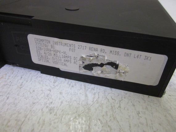 CROMPTON 128-10RA-HGPK-VL 0-100 A-C AMPERES *USED*