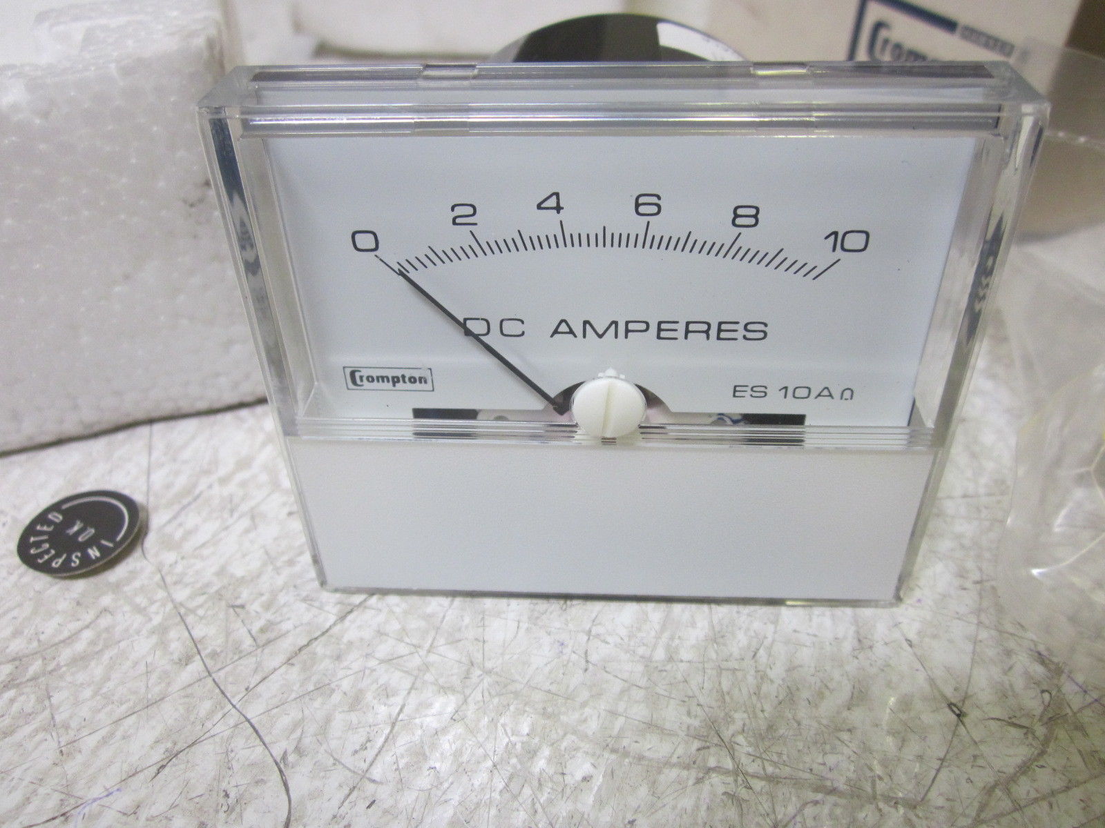 CROMPTON 223-01 10 DC AMPERES PANEL METER NSMP