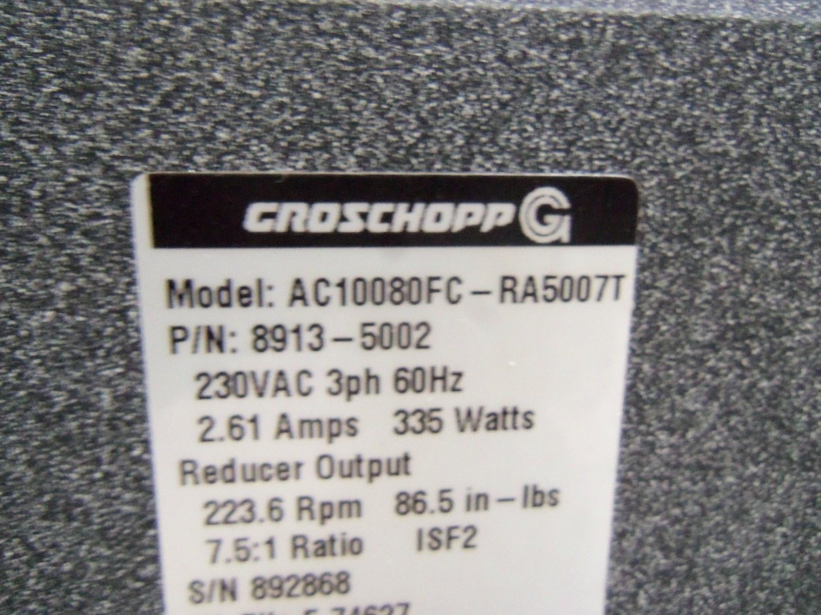 CROSHOPP AC10080FC-RA5007T NSMP