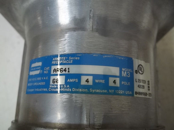 CROUSE-HINDS AR641 MODEL M3 RECEPTACLE-BODY GROUNDED  NSMP