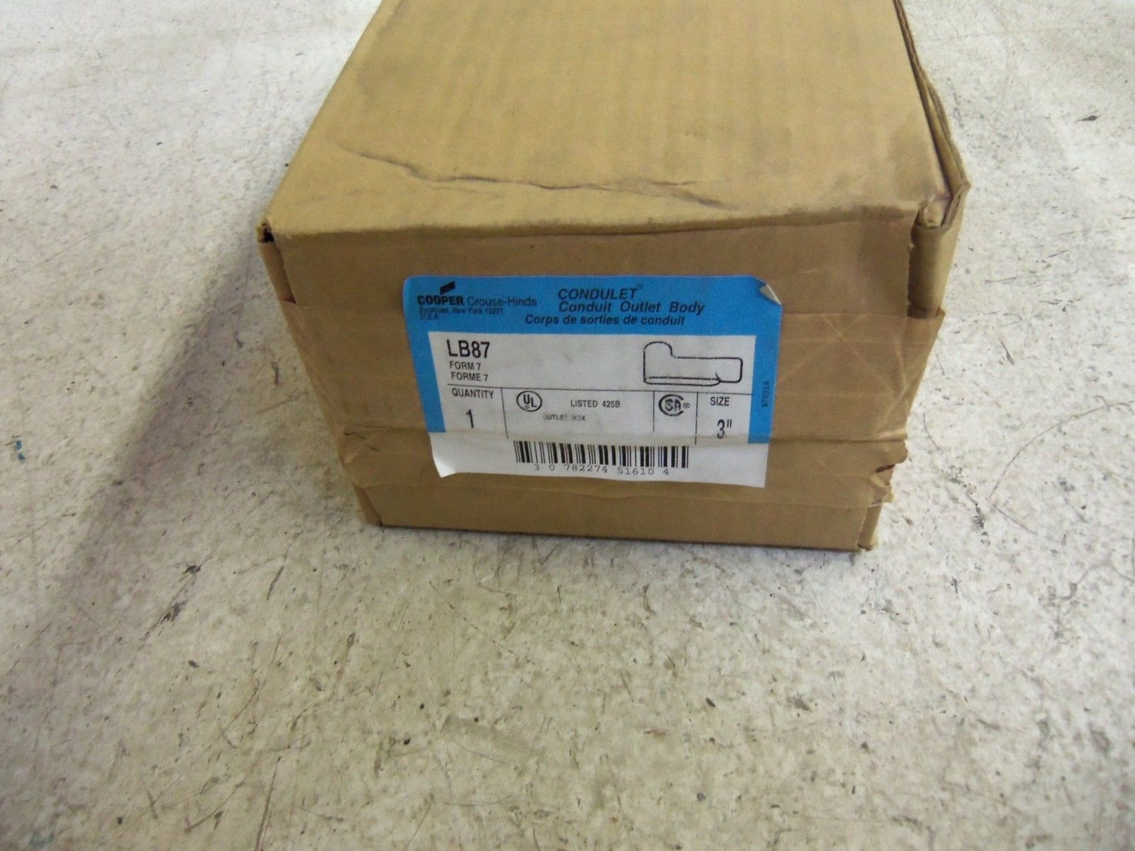 CROUSE-HINDS LB87 CONDUIT SEALED