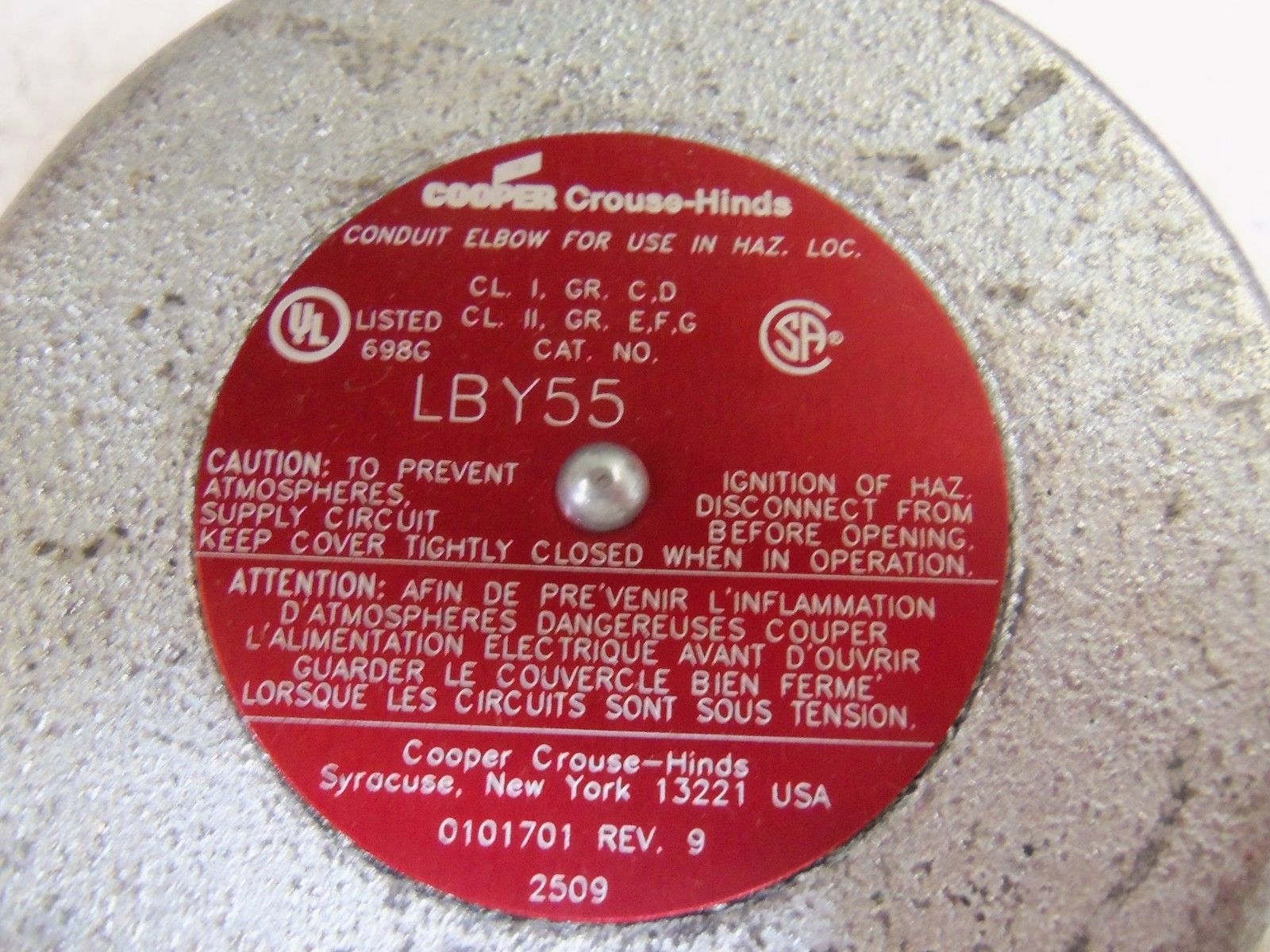CROUSE-HINDS LBY55 CONDUIT NSMP