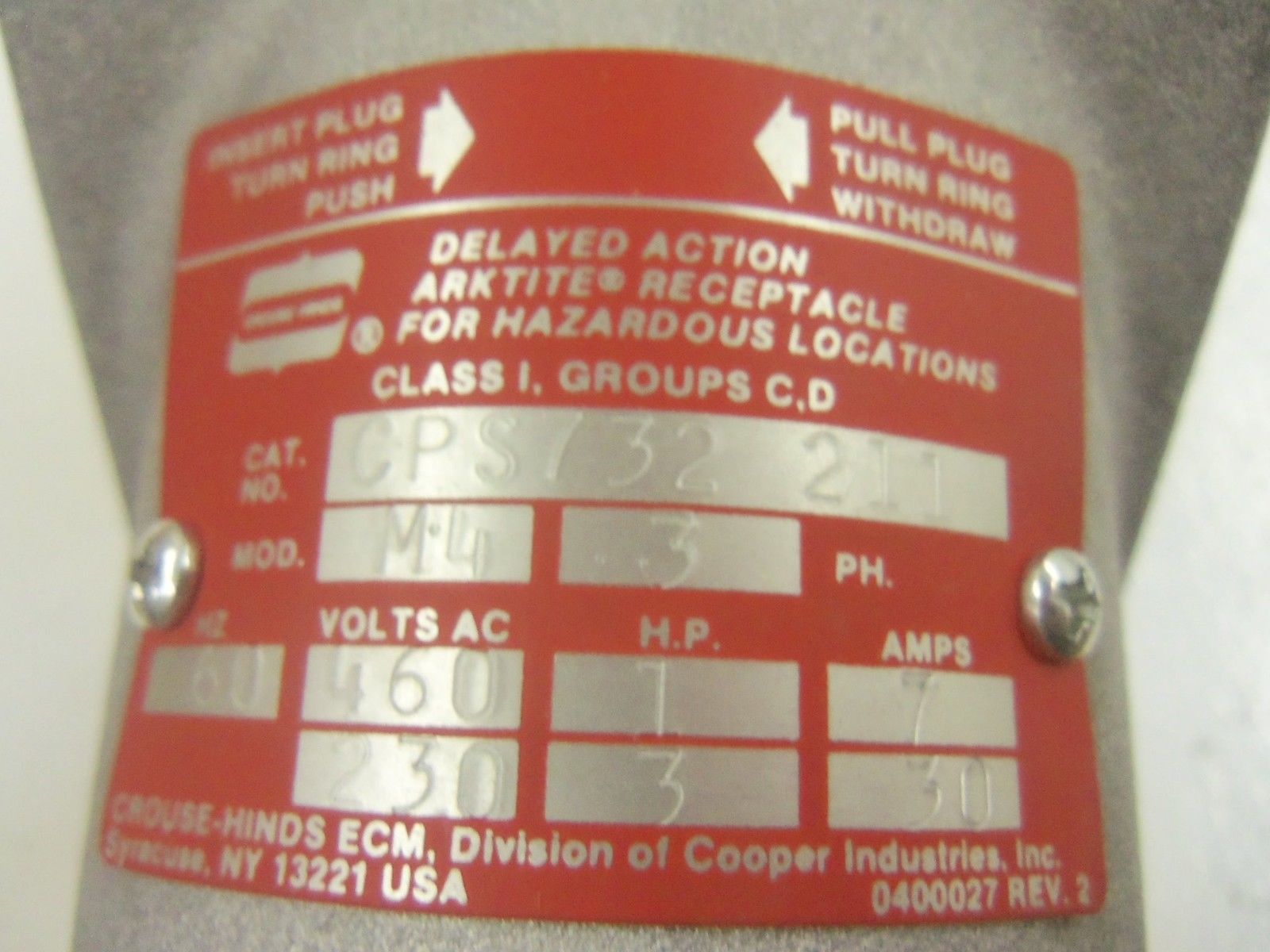 CROUSE-HINDS CPS732211 NSMP