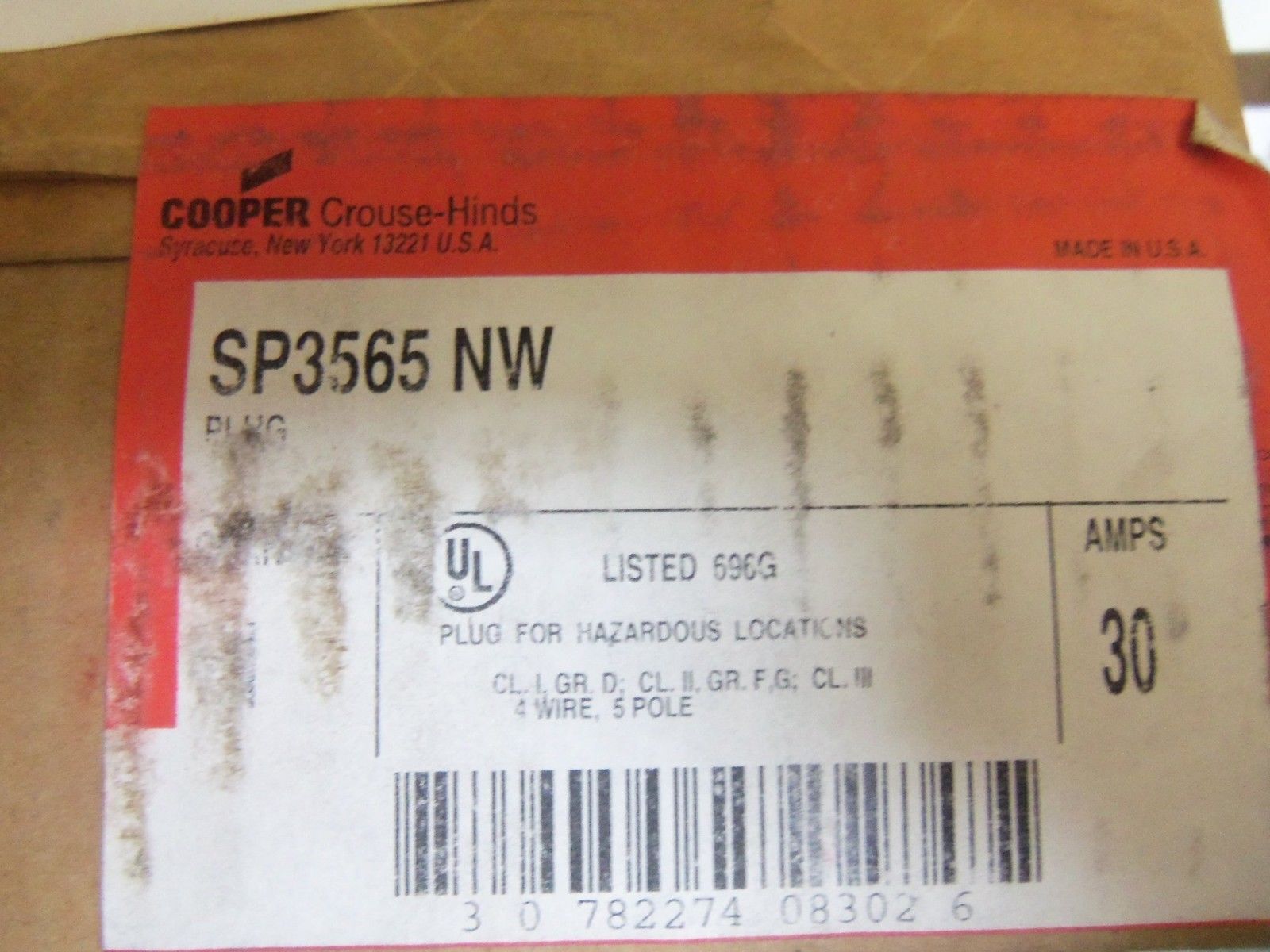 CROUSE-HINDS SP3565 NW RECEPTACLE NSMP