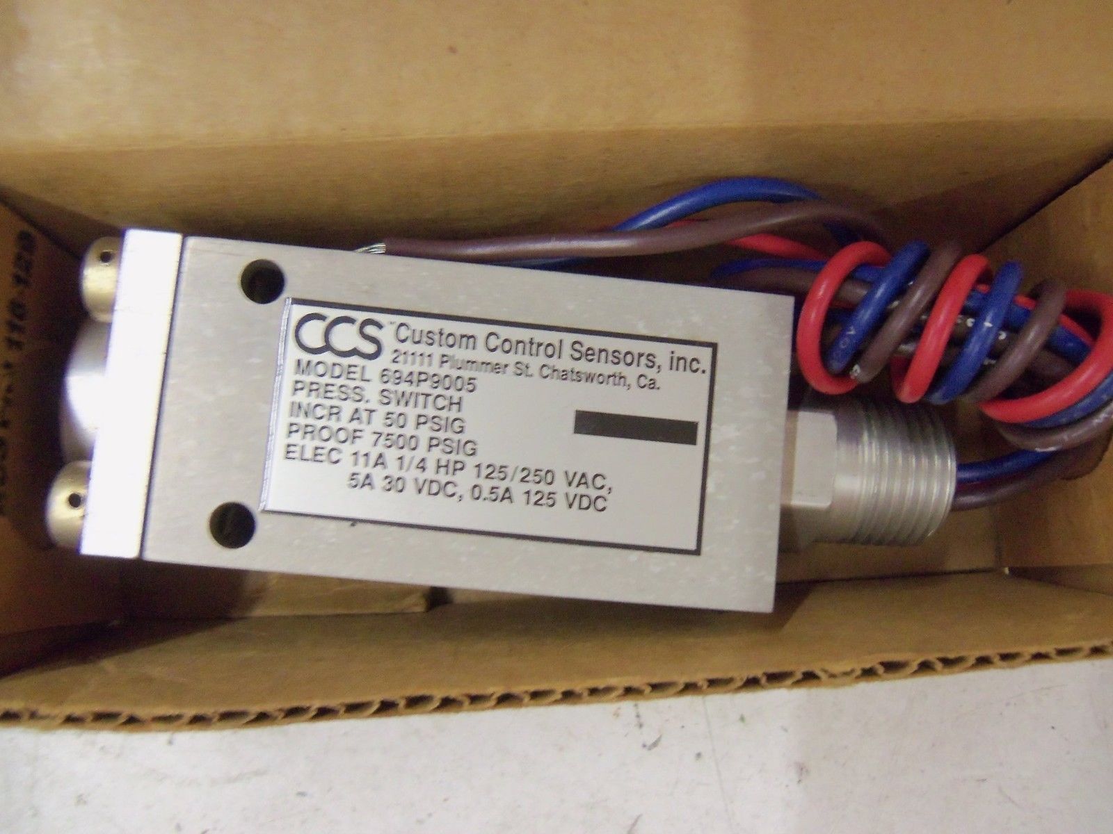 CUSTOM CONTROL SENSORS, INC. 694P9005 NSMP