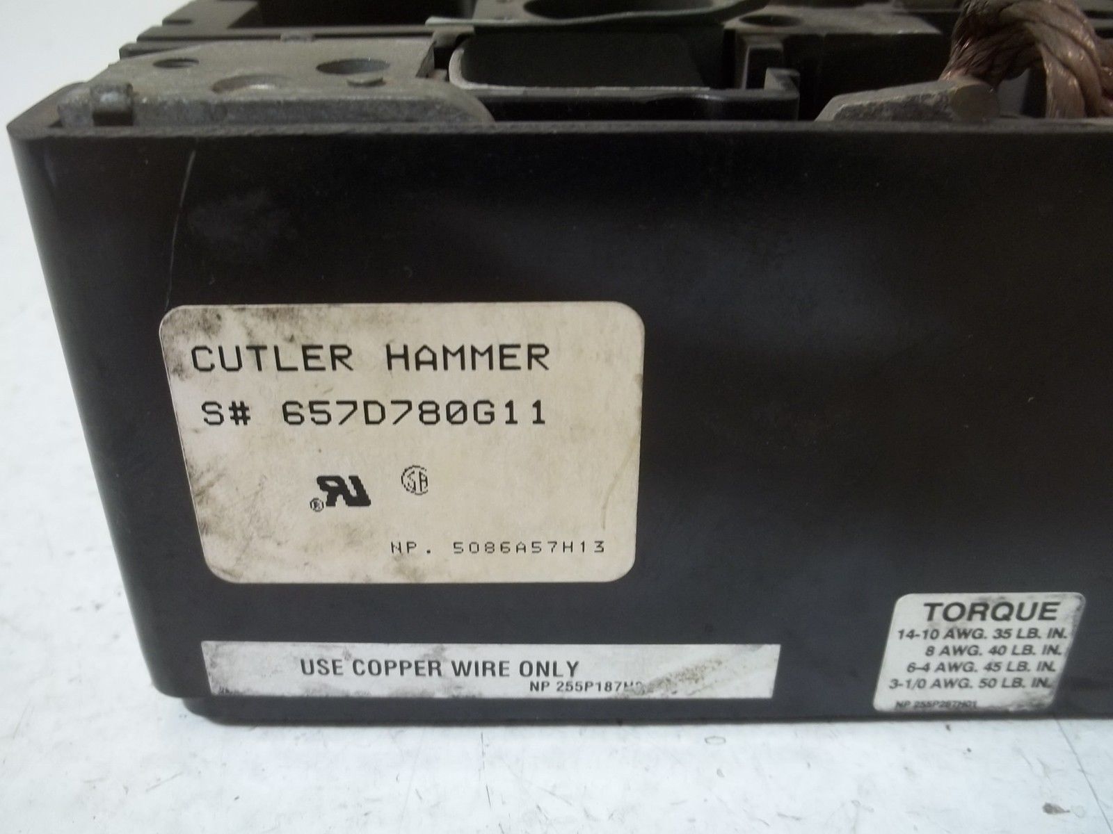 CUTLER HAMMER 657D780G11 DEION SWITCH (AS PICTURED)UNMP