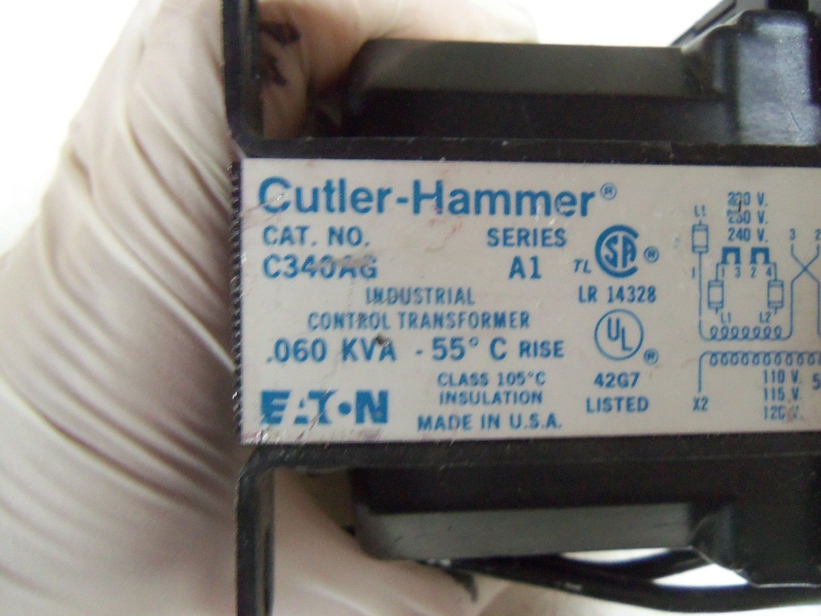 CUTLER HAMMER C340AG SERIES A1 TRANSFORMER *USED*