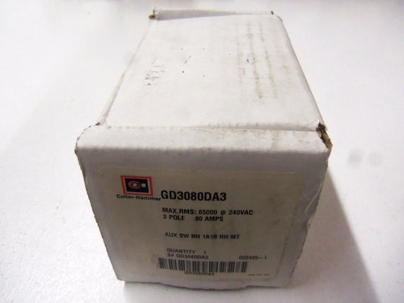 CUTLER HAMMER CIRCUIT BREAKER GD3080DA3 *NEW IN BOX*
